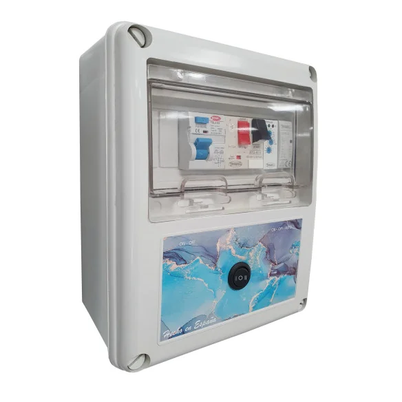 Cuadro eléctrico para piscina con control piezoeléctrico (9-14A) con Contactor