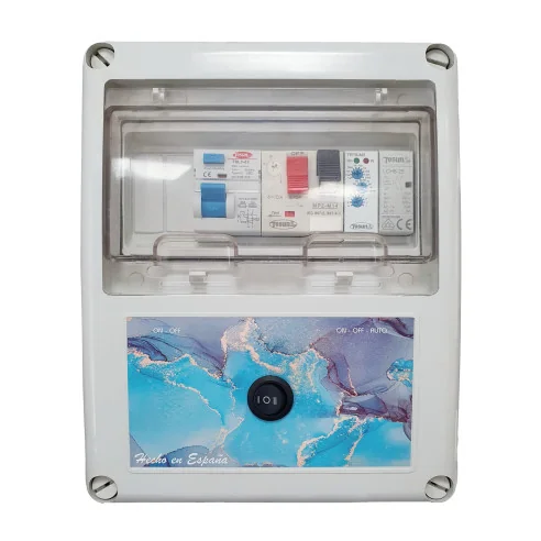 Cuadro eléctrico para piscina con control piezoeléctrico (9-14A) con Contactor