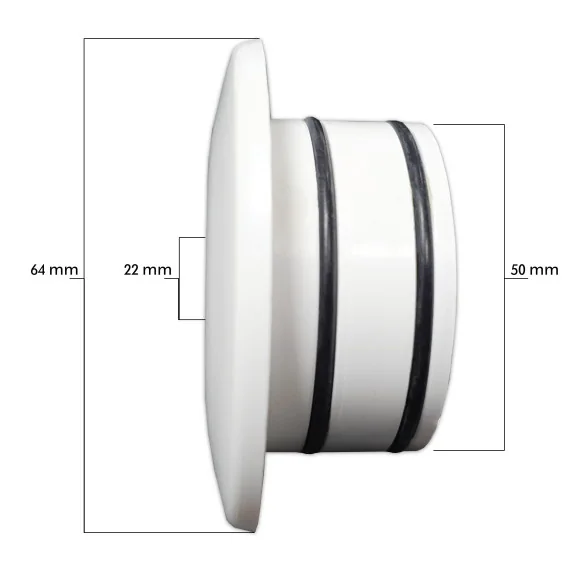 Acople rápido pulsador piezoeléctrico Ø50mm ABS